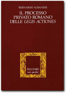  copertina Il processo privato romano delle Legis actiones
