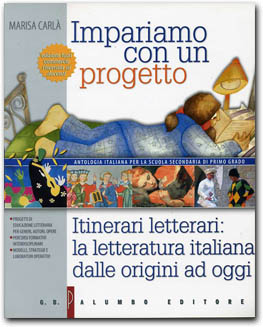  copertina Impariamo con un progetto 2 - VOLUME Itinerari letterari